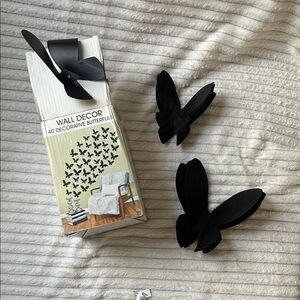 Black Decorative Butterfly Wall Decals - Pack of 39